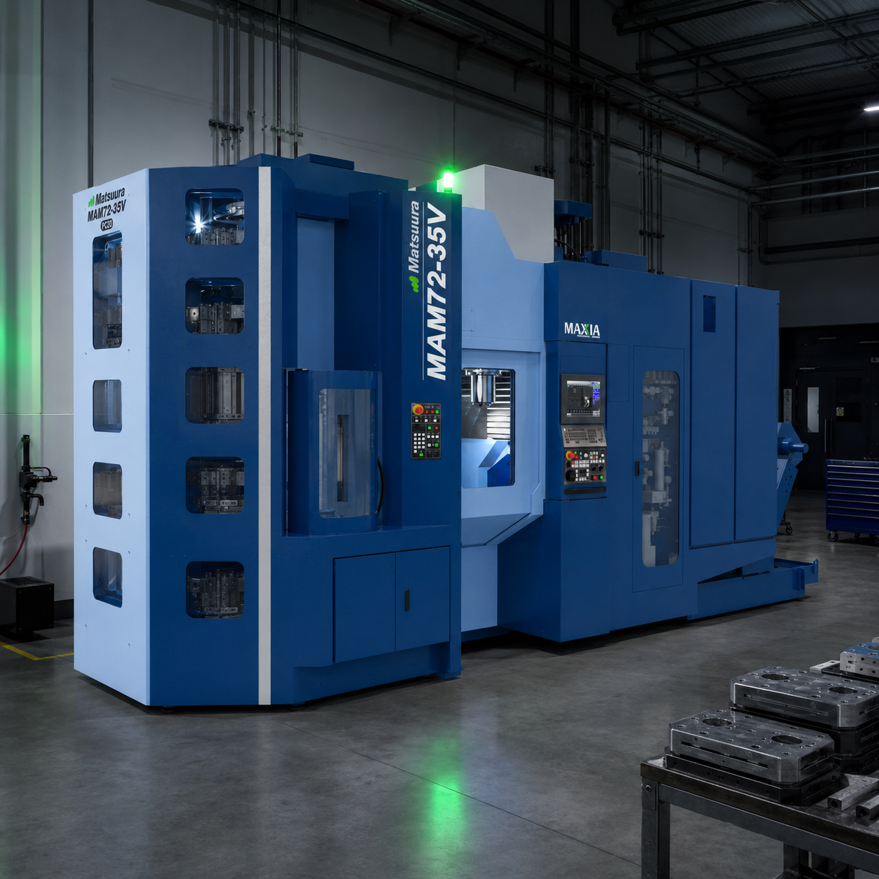 Palletized 5-axis machining cell running lights-out